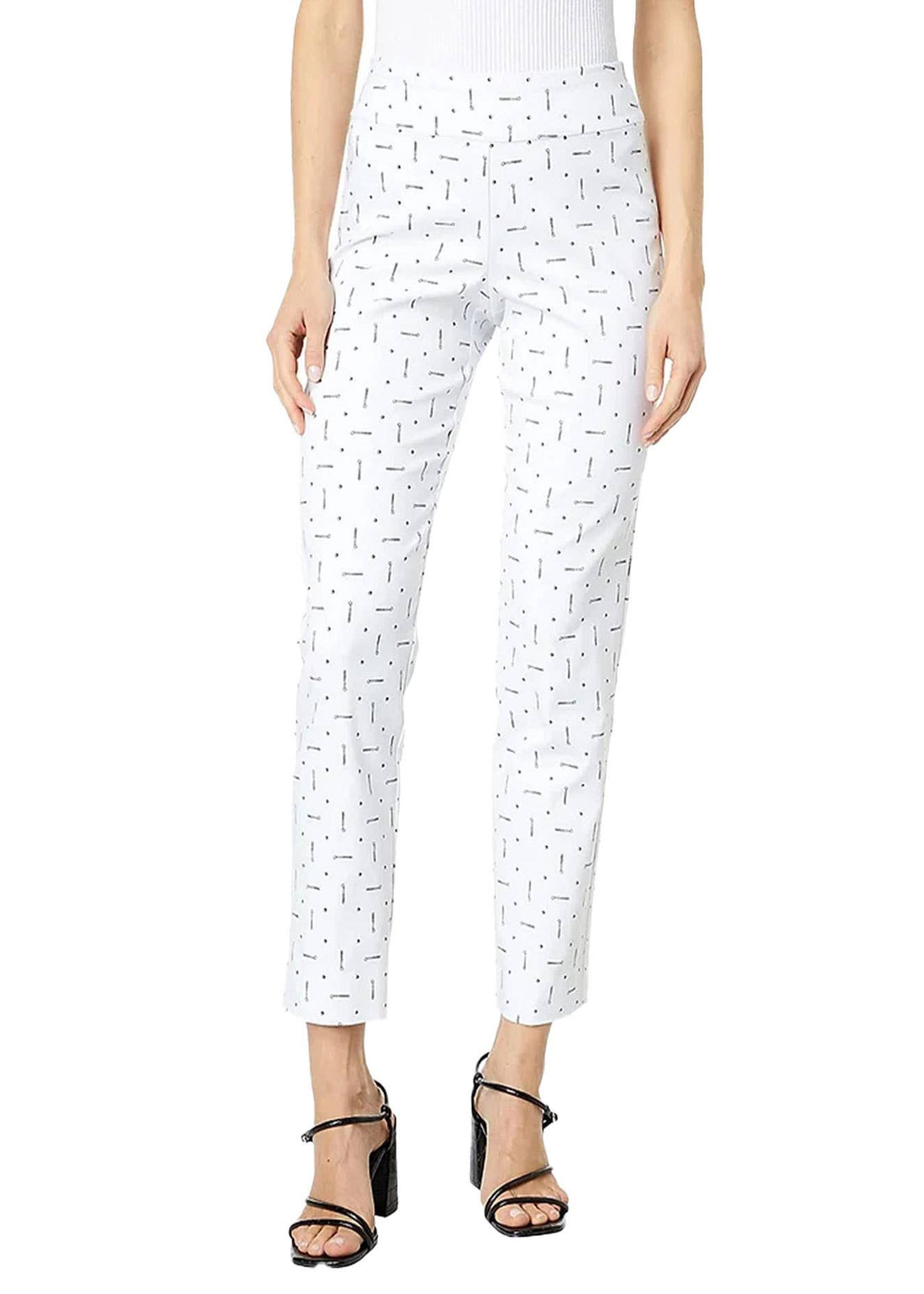 Krazy Larry P507 Pull on Pant - White Golf
