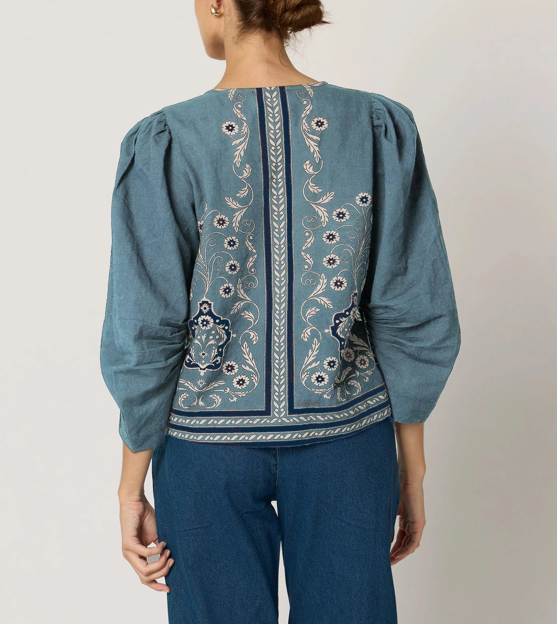 Cleobella | Farrah Blouse - Cardamon Blue