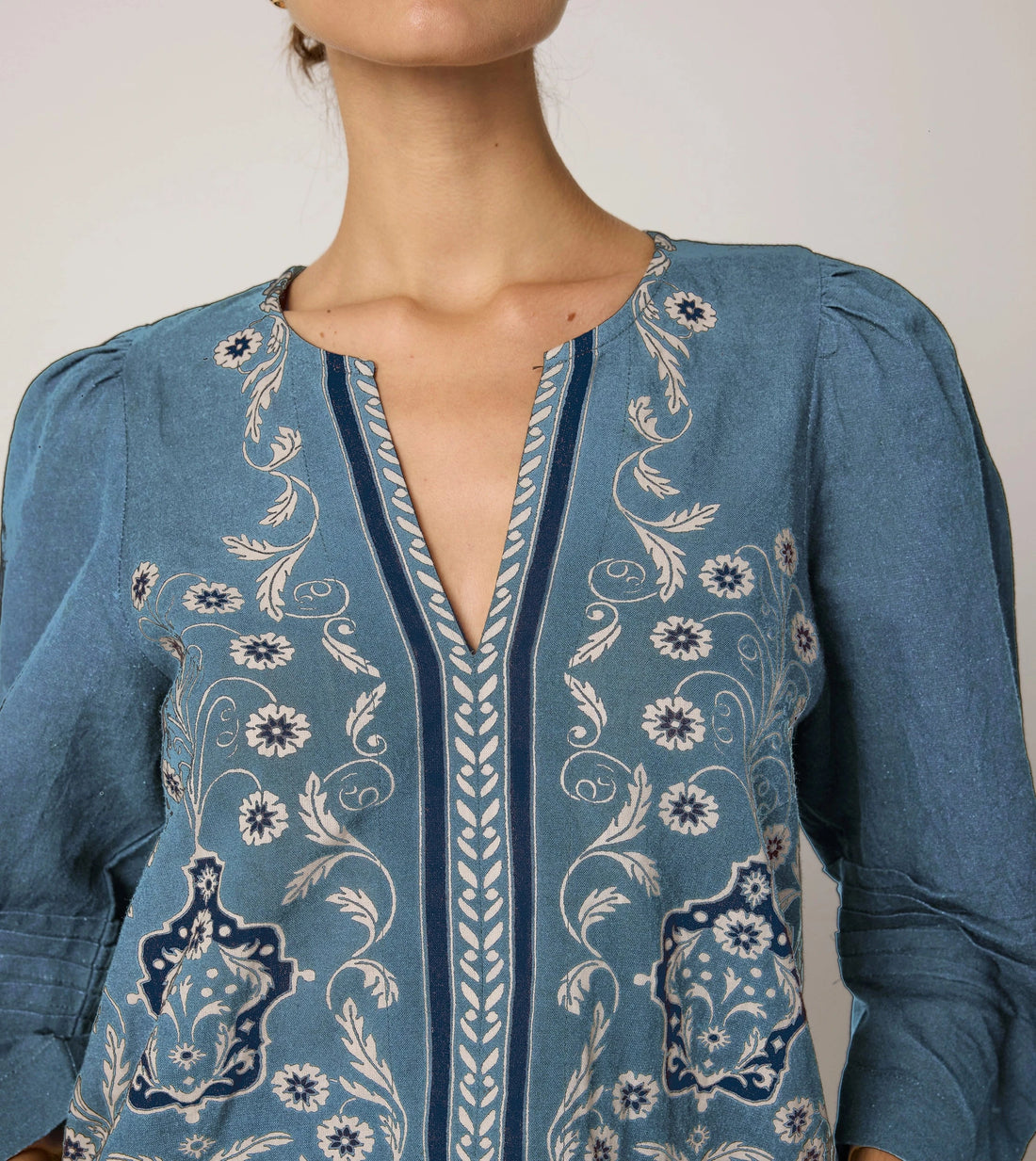 Cleobella | Farrah Blouse - Cardamon Blue