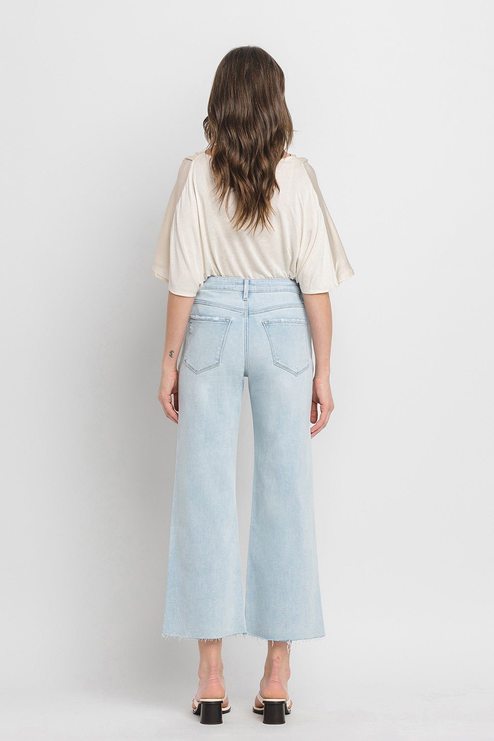 Flying Monkey | Flying Monkey | High Rise Wide Leg Raw Hem | Cloister Collection | JEANS