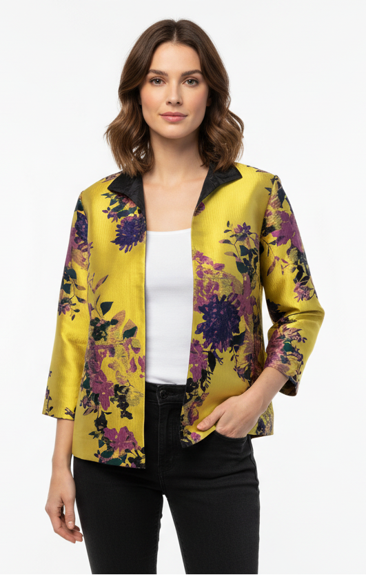 Grace Chuang | Yellow Floral Jacket