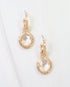 Medford Circular Drop Hoop Earring Clear