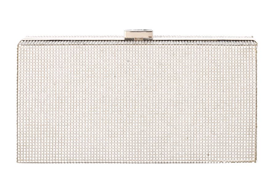 Rhinestone Rectangle Clutch