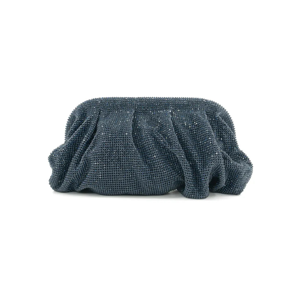 Envy Crystal Clutch - Navy