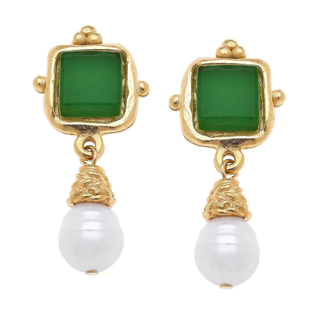 Susan Shaw | French Glass & Pearl Mini Drop