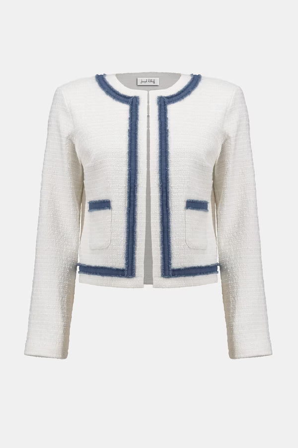 Joseph Ribkoff | Boucle Jacket W/denim Trim