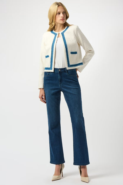 Joseph Ribkoff | Boucle Jacket W/denim Trim