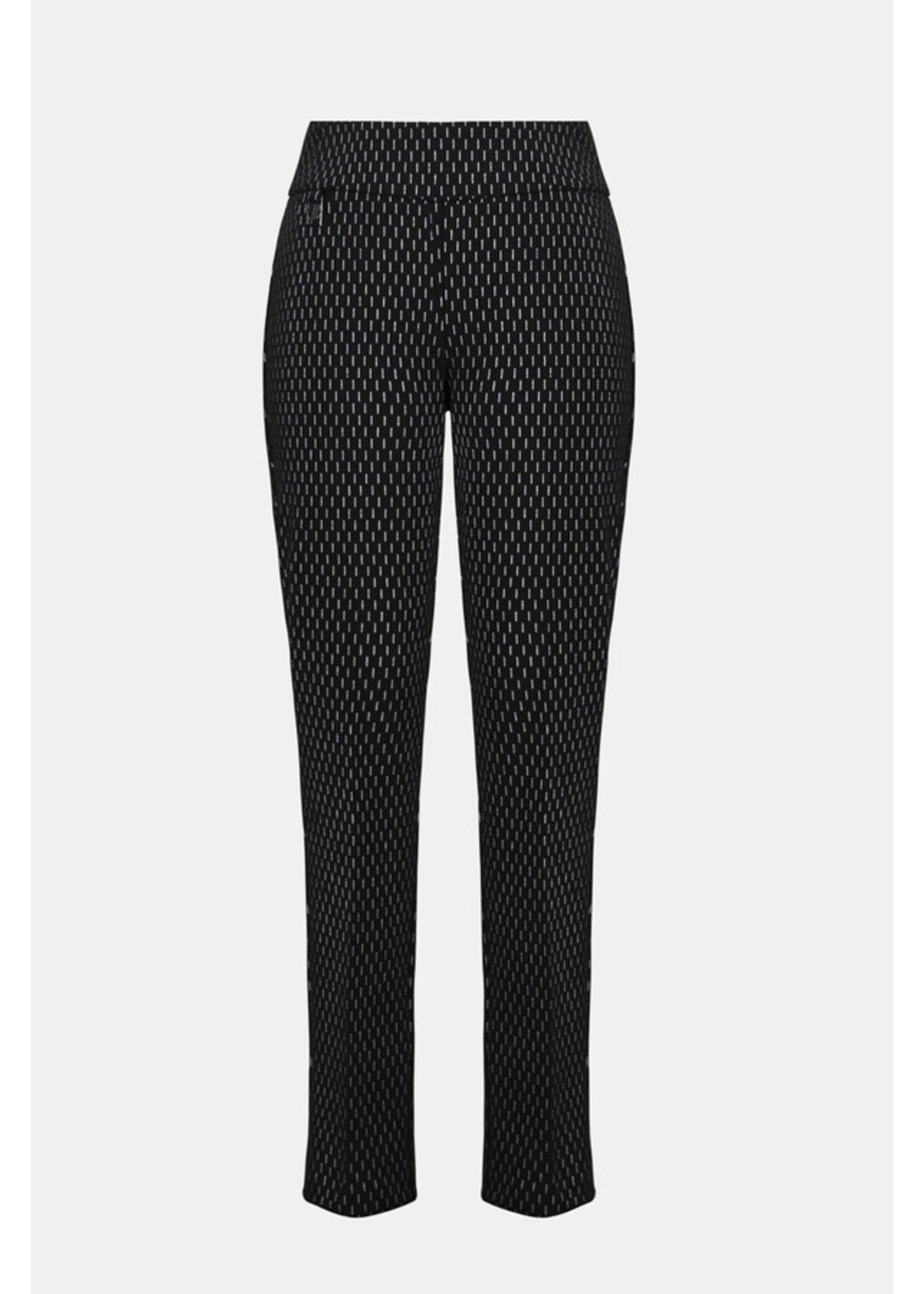 Joseph Ribkoff | Knit Slim Fit Pants - Black/Silver