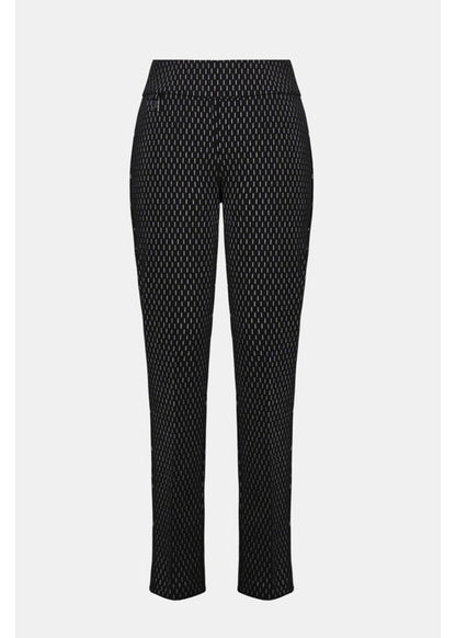 Joseph Ribkoff | Knit Slim Fit Pants - Black/Silver