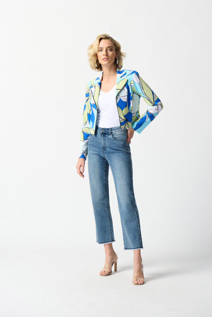 Joseph Ribkoff | Joseph Ribkoff | Leaf Print Jacket | Cloister Collection | EVENINGSEPARATE