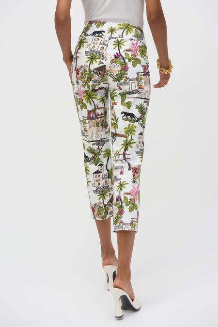 Joseph Ribkoff | Floral High-Waisted Trousers - Vanilla/Multi