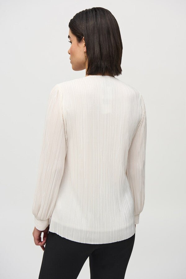 Joseph Ribkoff | Joseph Ribkoff | Pleated Vnk Top | Cloister Collection | EVENINGSEPARATE