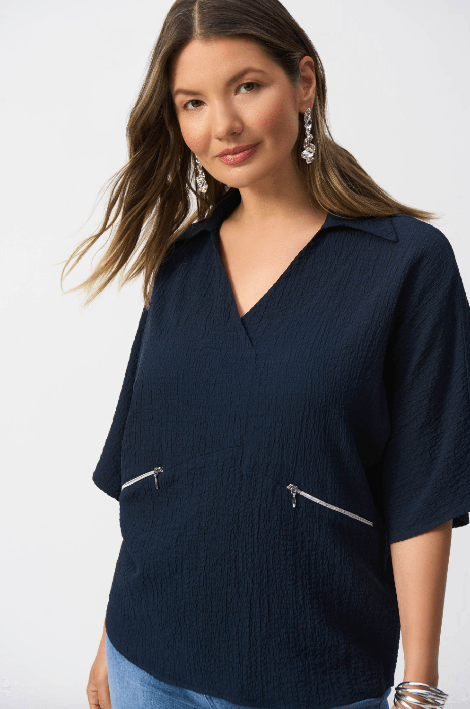 Joseph Ribkoff | Joseph Ribkoff | Seersucker Top | Cloister Collection | EVENINGSEPARATE