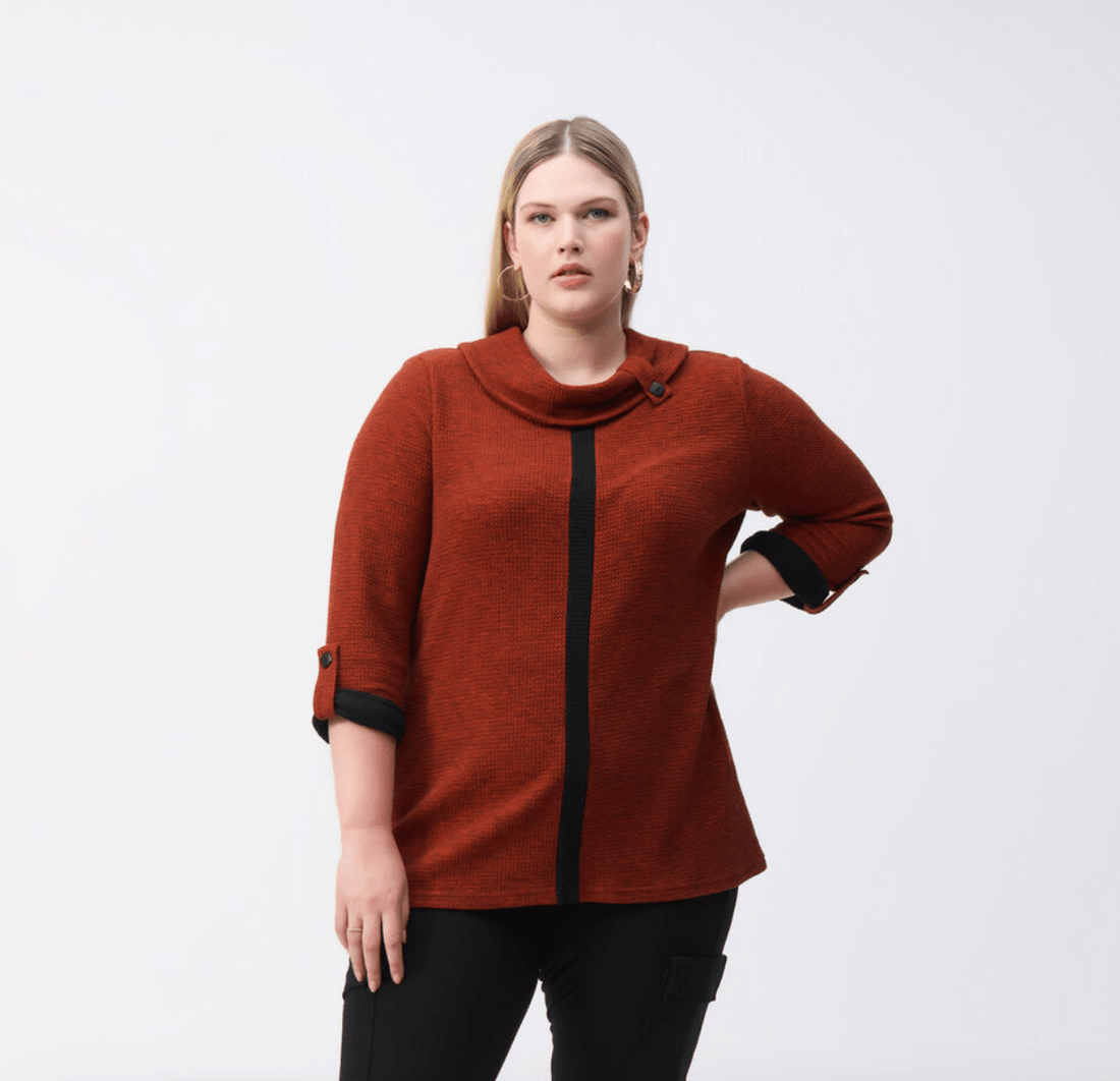 Joseph Ribkoff | Joseph Ribkoff | Sweater W/tab on Collar | Cloister Collection | EVENINGSEPARATE