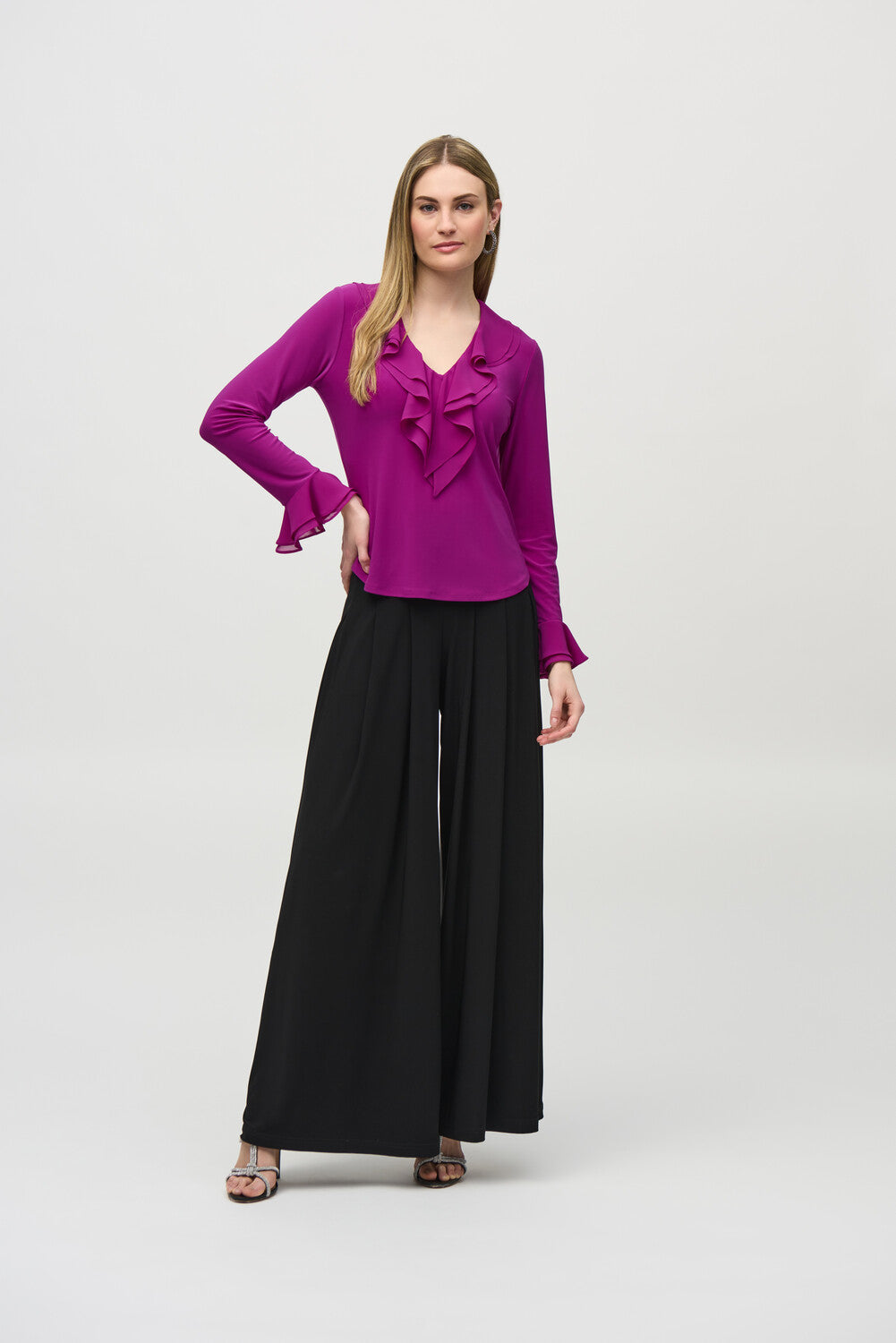 Joseph Ribkoff | Knit and Chiffon Top