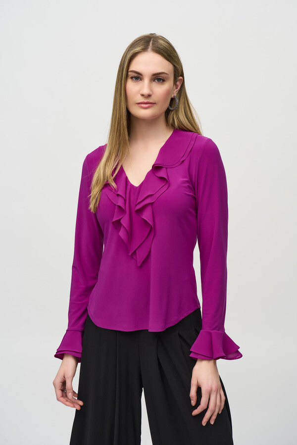 Joseph Ribkoff | Knit and Chiffon Top