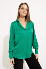 Load image into Gallery viewer, Joseph Ribkoff | Notched Collar Satin Blouse
