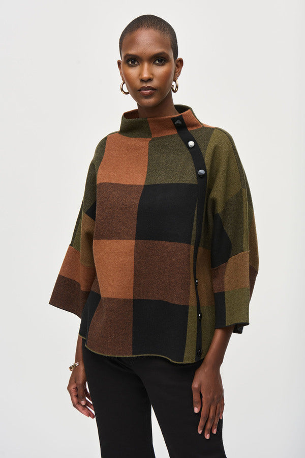 Joseph Ribkoff | Plaid Poncho