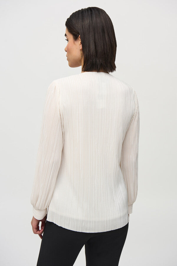 Joseph Ribkoff | Pleated Vnk Top