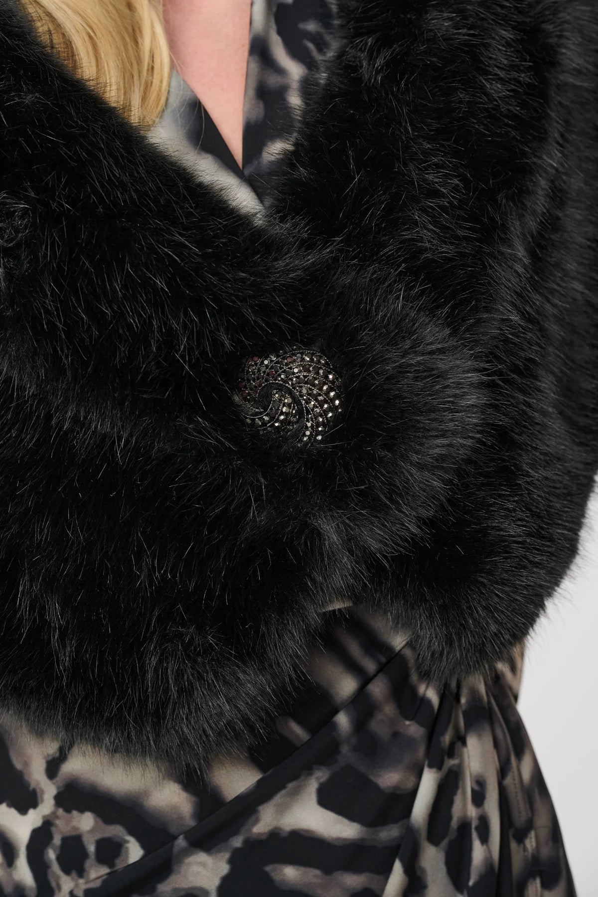 joseph ribkoff Faux Fur Shawl Wrap 263740