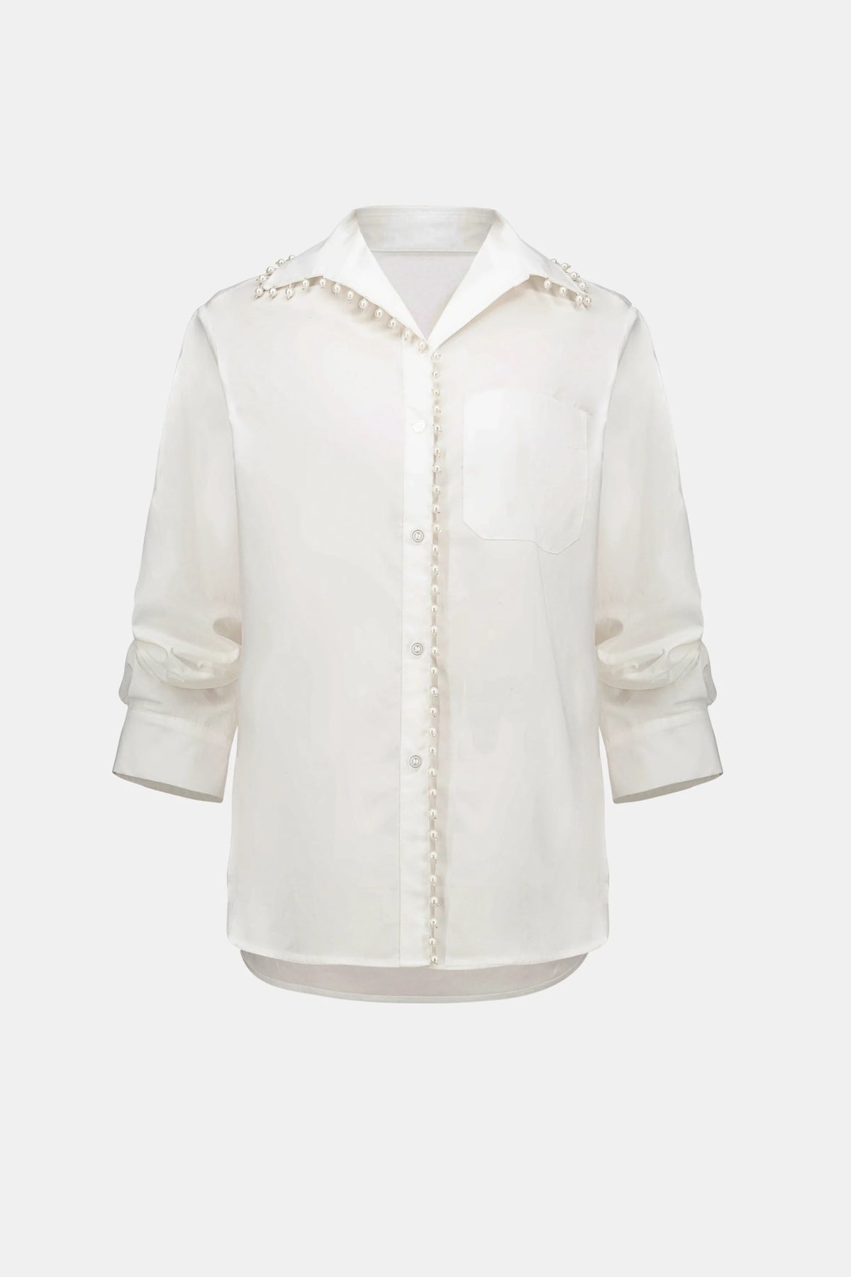 joseph ribkoff Pearl-Trim Button-Down Shirt 26392