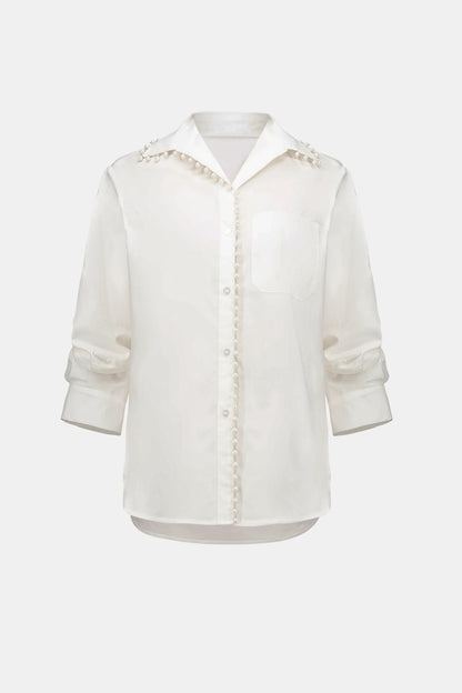 joseph ribkoff Pearl-Trim Button-Down Shirt 26392