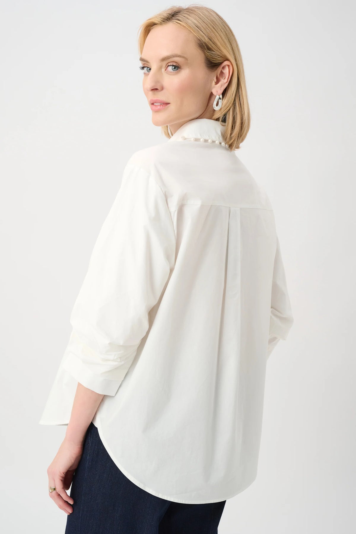 joseph ribkoff Pearl-Trim Button-Down Shirt 26392