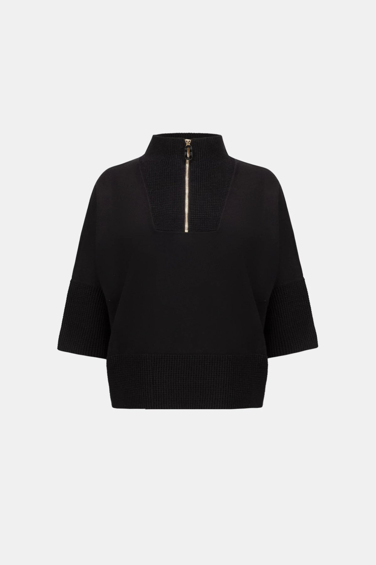 joseph ribkoff Ribbed Trim Half-Zip Pullover 263937