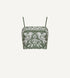 Green lace crop top with thin straps Cleobella  Juniper Top - Verdant Flight 