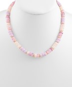 Necklace with multicolored beads on a mannequin