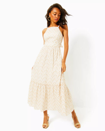 Lilly Pulitzer | Lilly Pulitzer | Charlese Eyelet Halter Maxi | Cloister Collection | LADIES