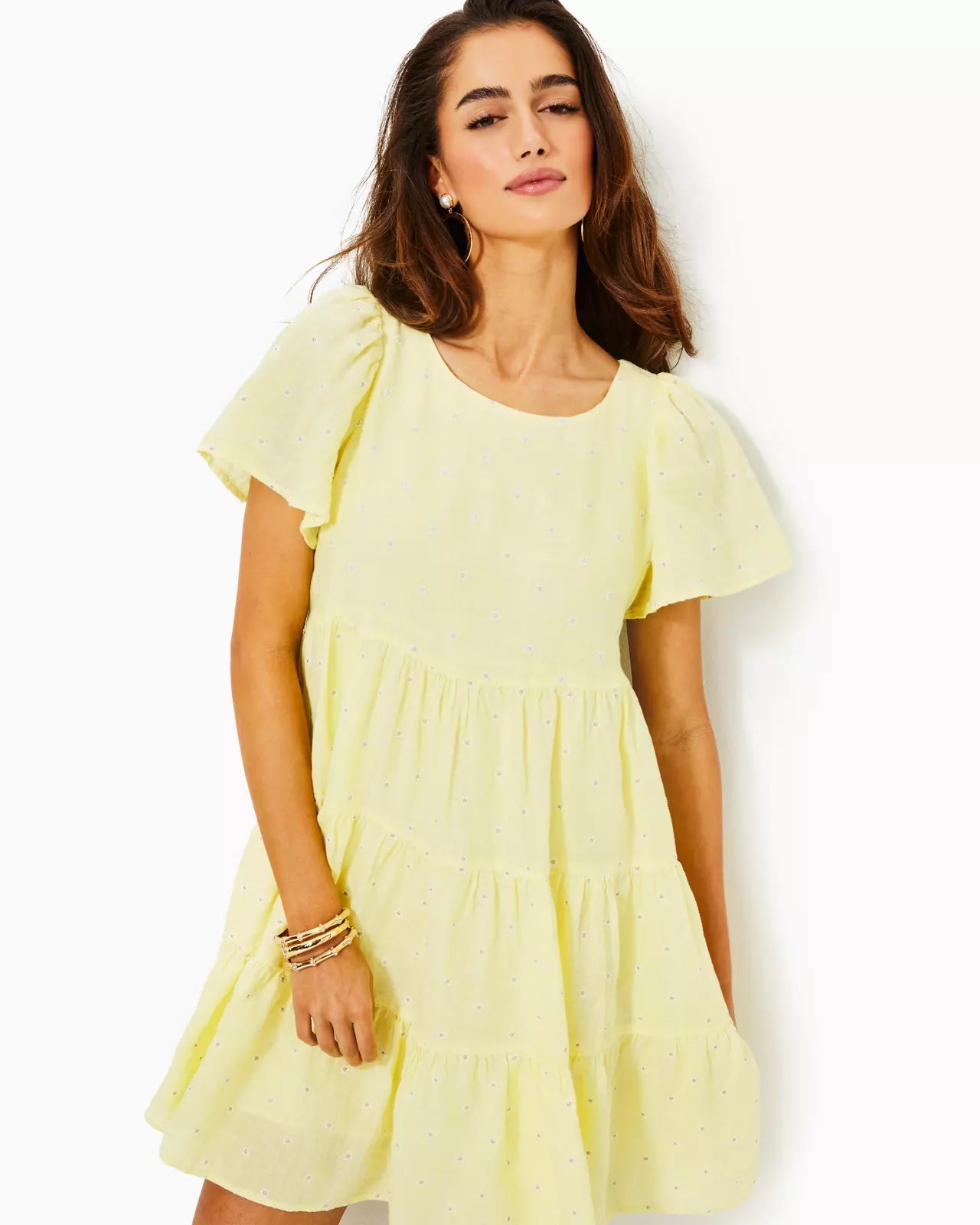 Lilly Pulitzer | Lilly Pulitzer | Jocelyn Short Sleeve Embroidered Dress | Cloister Collection | LADIES