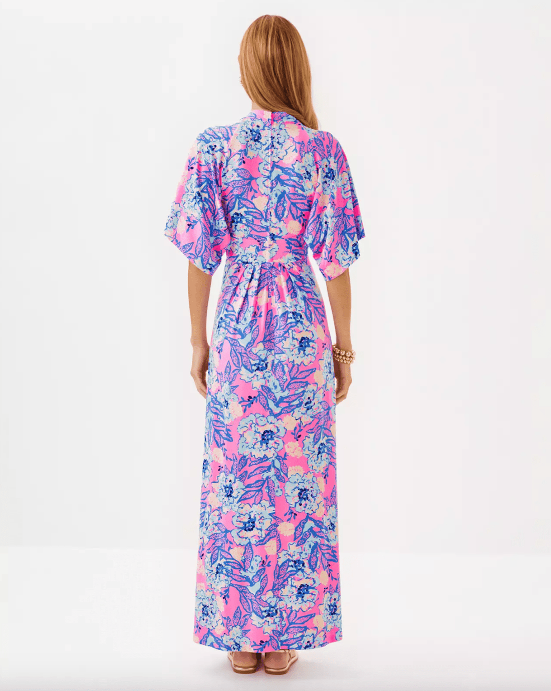 Lilly Pulitzer | Lilly Pulitzer | Wisteria Elbow Sleeve V - neck Maxi | Cloister Collection | LADIES