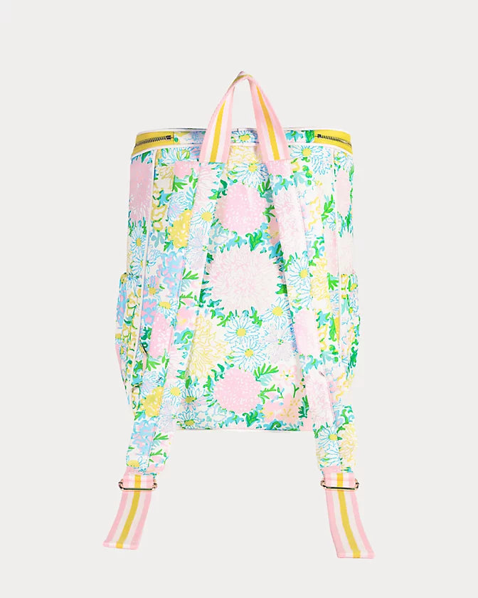 lilly pulitzer by lifeguard press Backpack Cooler, Lilly Garden Home floral-patterned backpack with gold zippers 