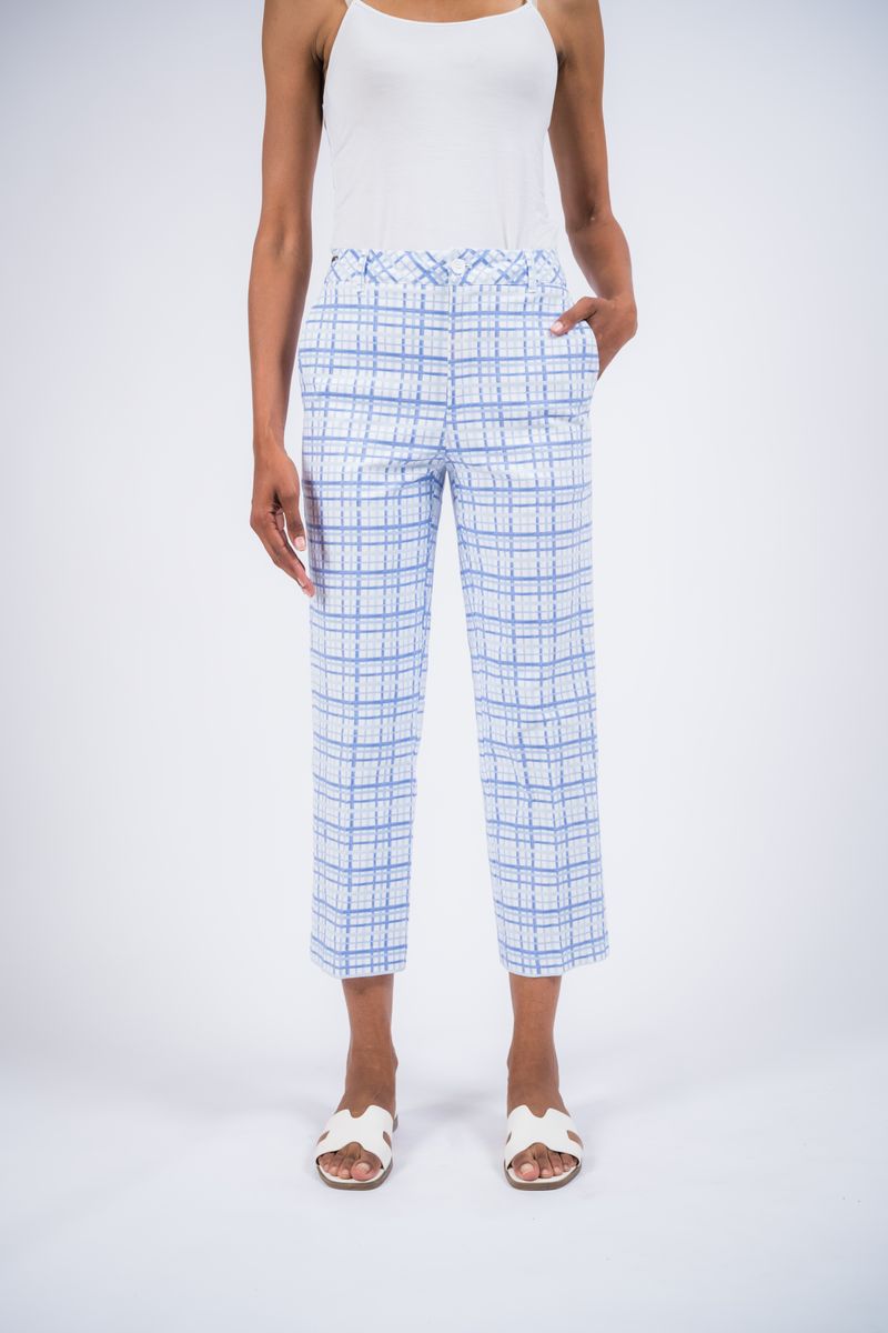 Blue Plaid Pants
