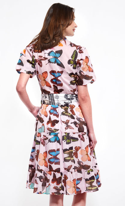 Dizzy Lizzie | Litchfield Dress in Pink with Butterflies | Cloister Collection | DRESSES