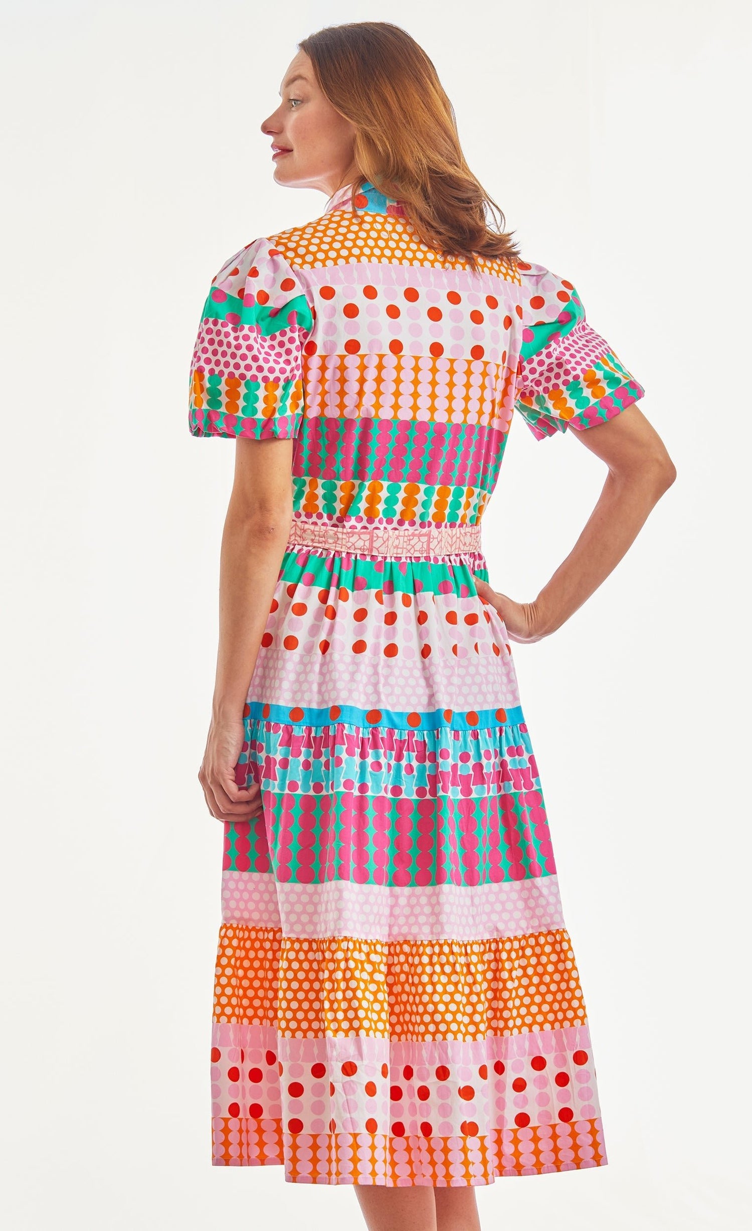 Dizzy Lizzie | Litchfield Dress Long Multi Dots | Cloister Collection | DRESSES