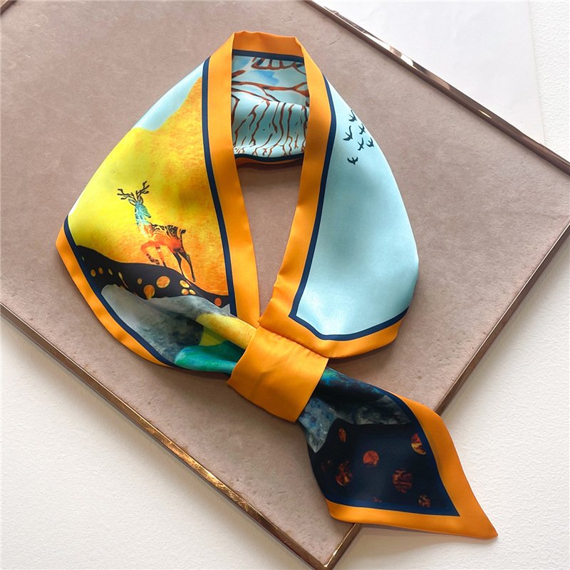 Winding River | Art Loop Scarf Yellow