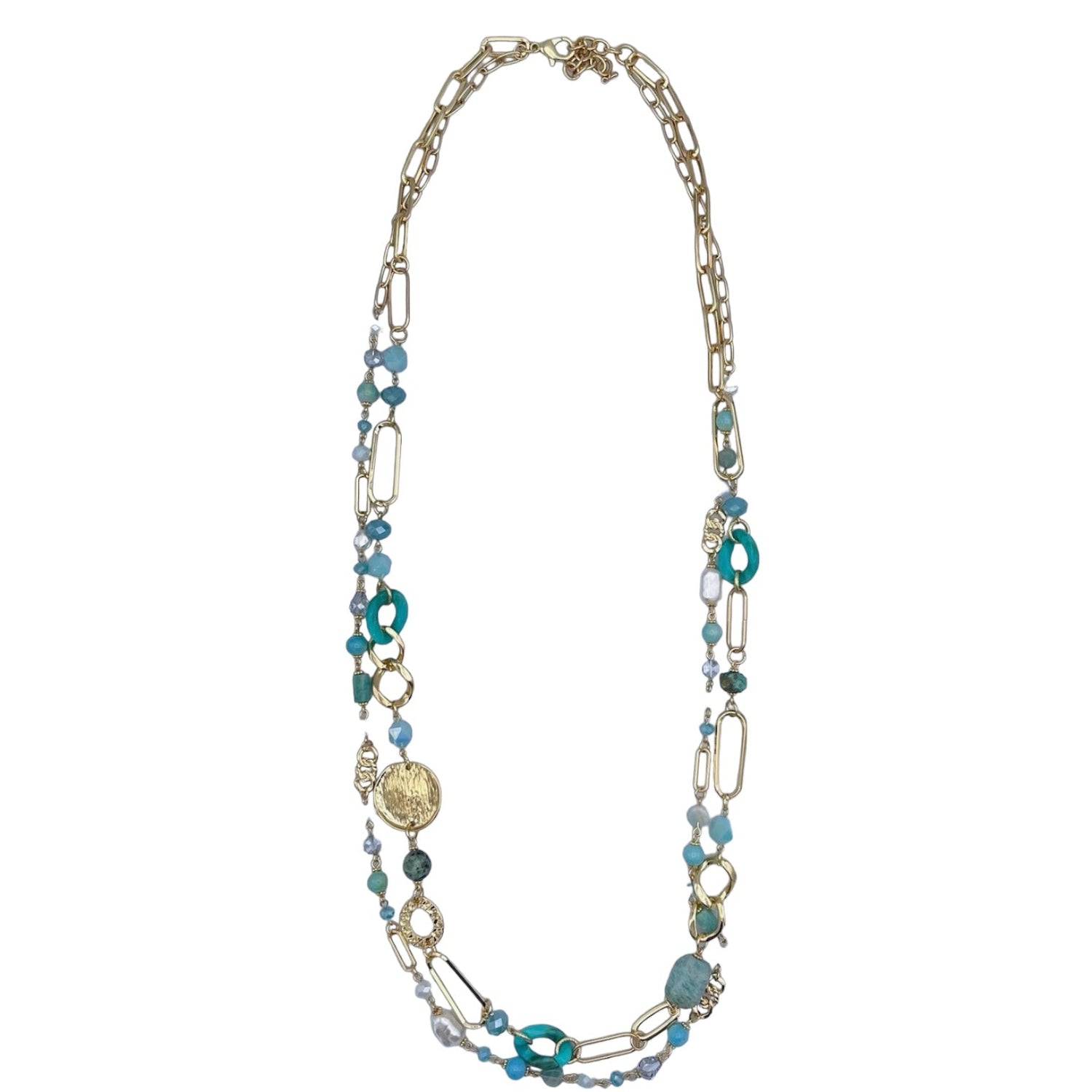 Lordane,inc. | Lordane,inc. | Blue Green Glass Bead Necklace | Cloister Collection | JEWELRY