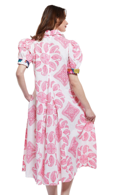 Dizzy Lizzie | Montauk Dress in Pink And White Paisley | Cloister Collection | DRESSES