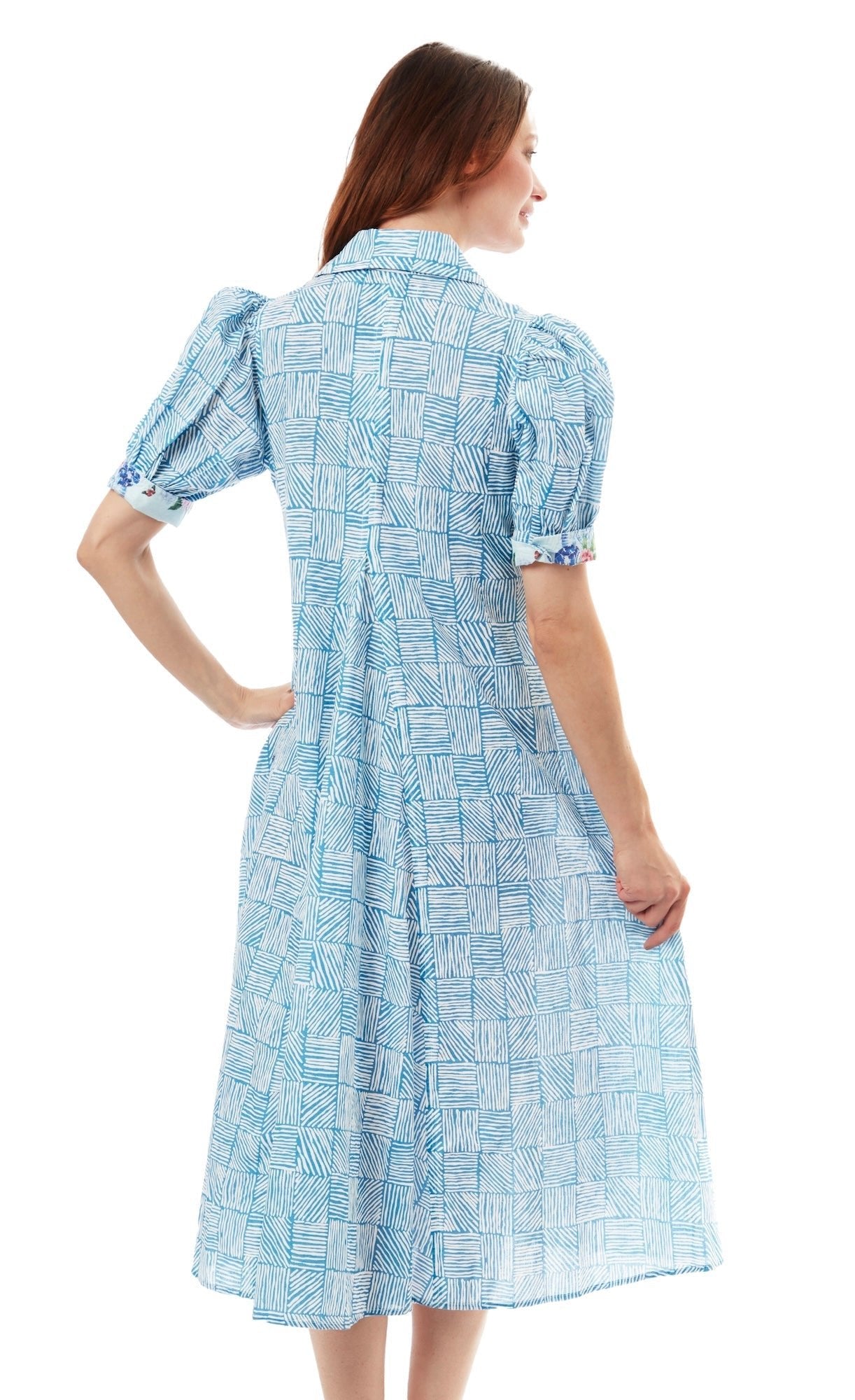 Dizzy - Lizzie | Montauk Dress Turquoise White Criss Cross | Cloister Collection | Dress