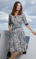 Dizzy - Lizzie | Mrs Maisel Black White Geo Print | Cloister Collection | Dress