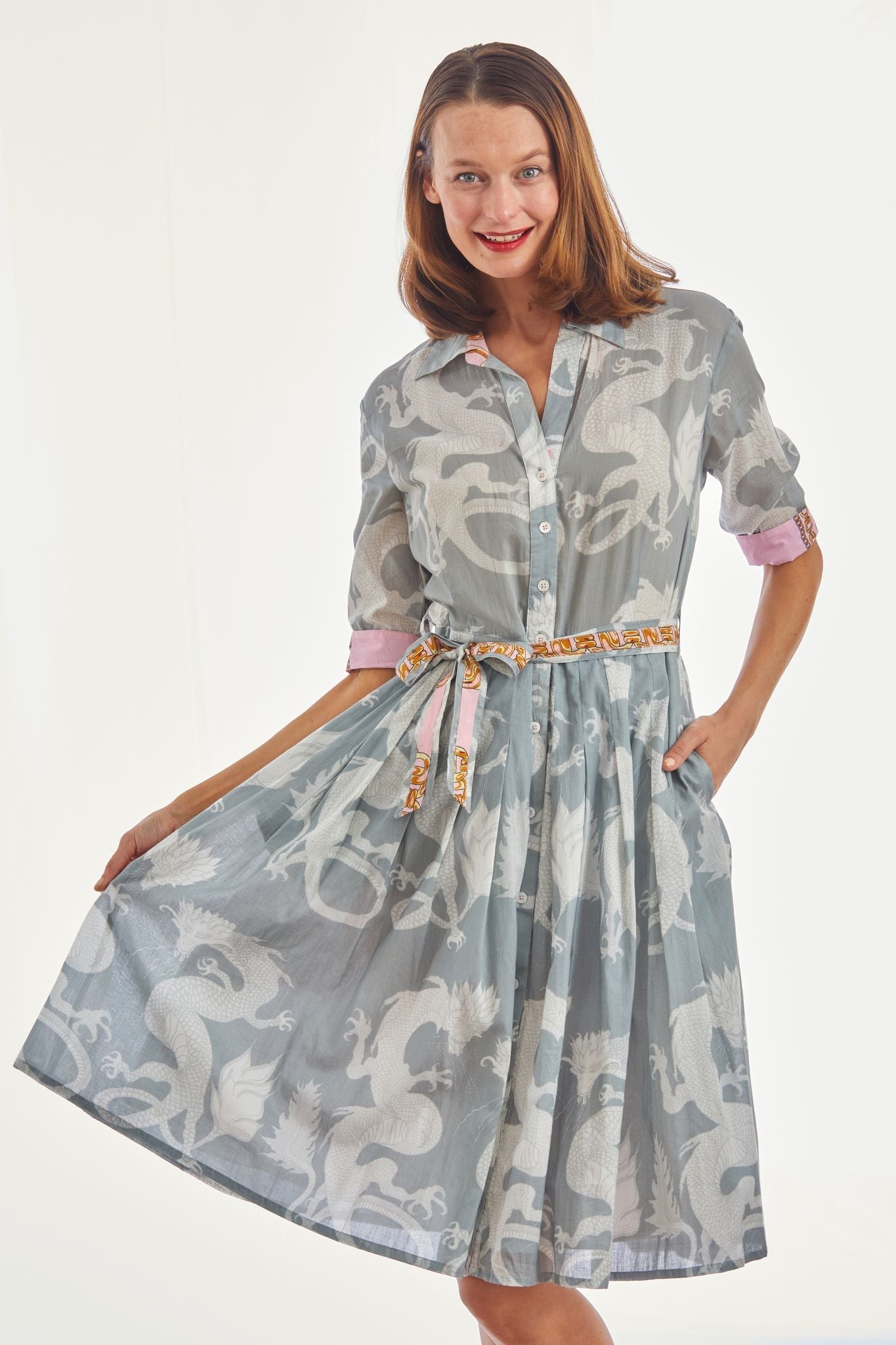 Dizzy - Lizzie | Mrs, Maisel Dress Grey Dragons | Cloister Collection | DRESSES