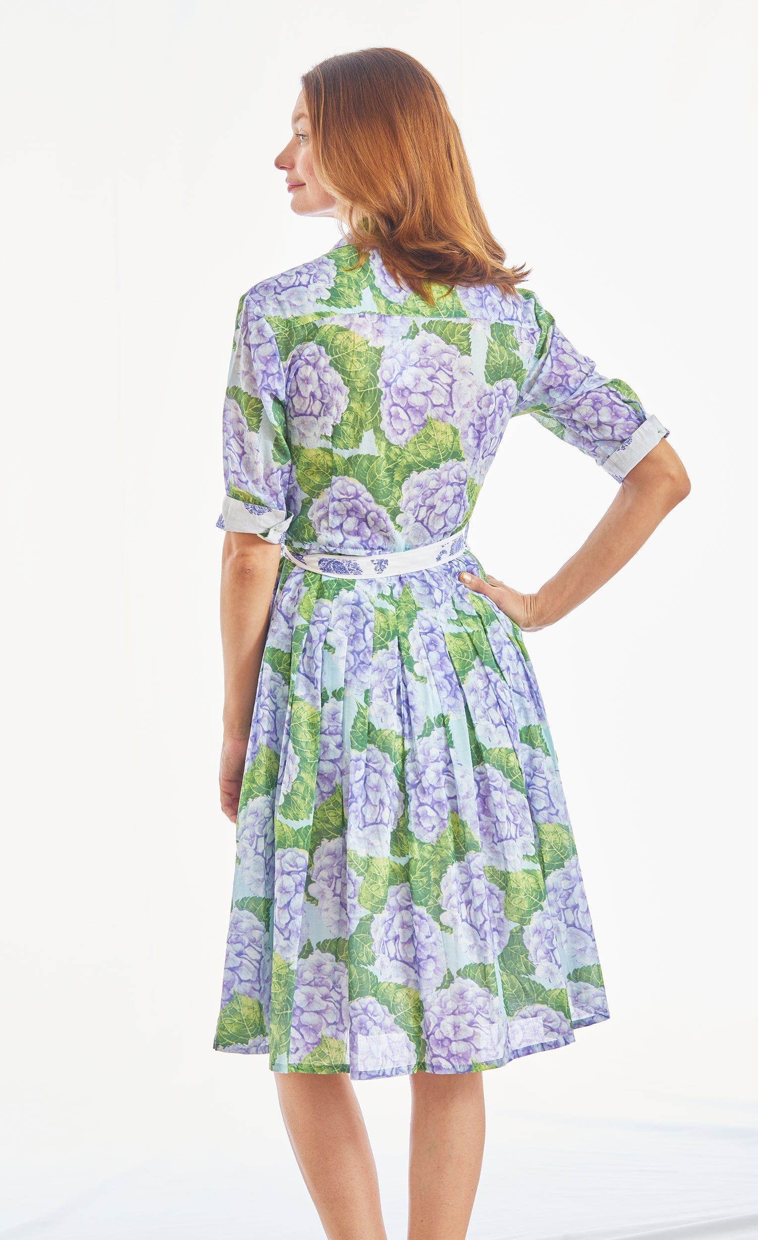 Dizzy Lizzie | Mrs Maisel Hydrangea Dress Cotton Voile | Cloister Collection | DRESSES