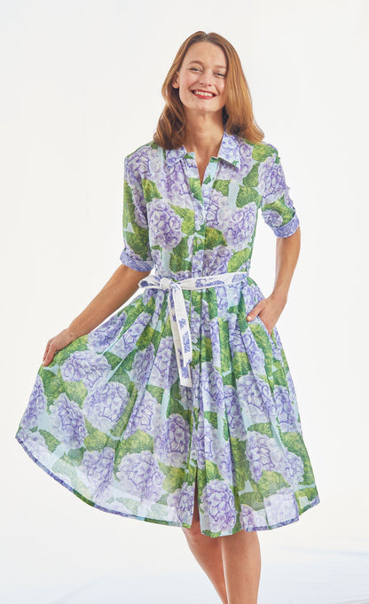 Dizzy Lizzie | Mrs Maisel Hydrangea Dress Cotton Voile | Cloister Collection | DRESSES