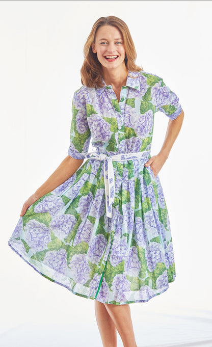 Dizzy Lizzie | Mrs Maisel Hydrangea Dress Cotton Voile | Cloister Collection | DRESSES