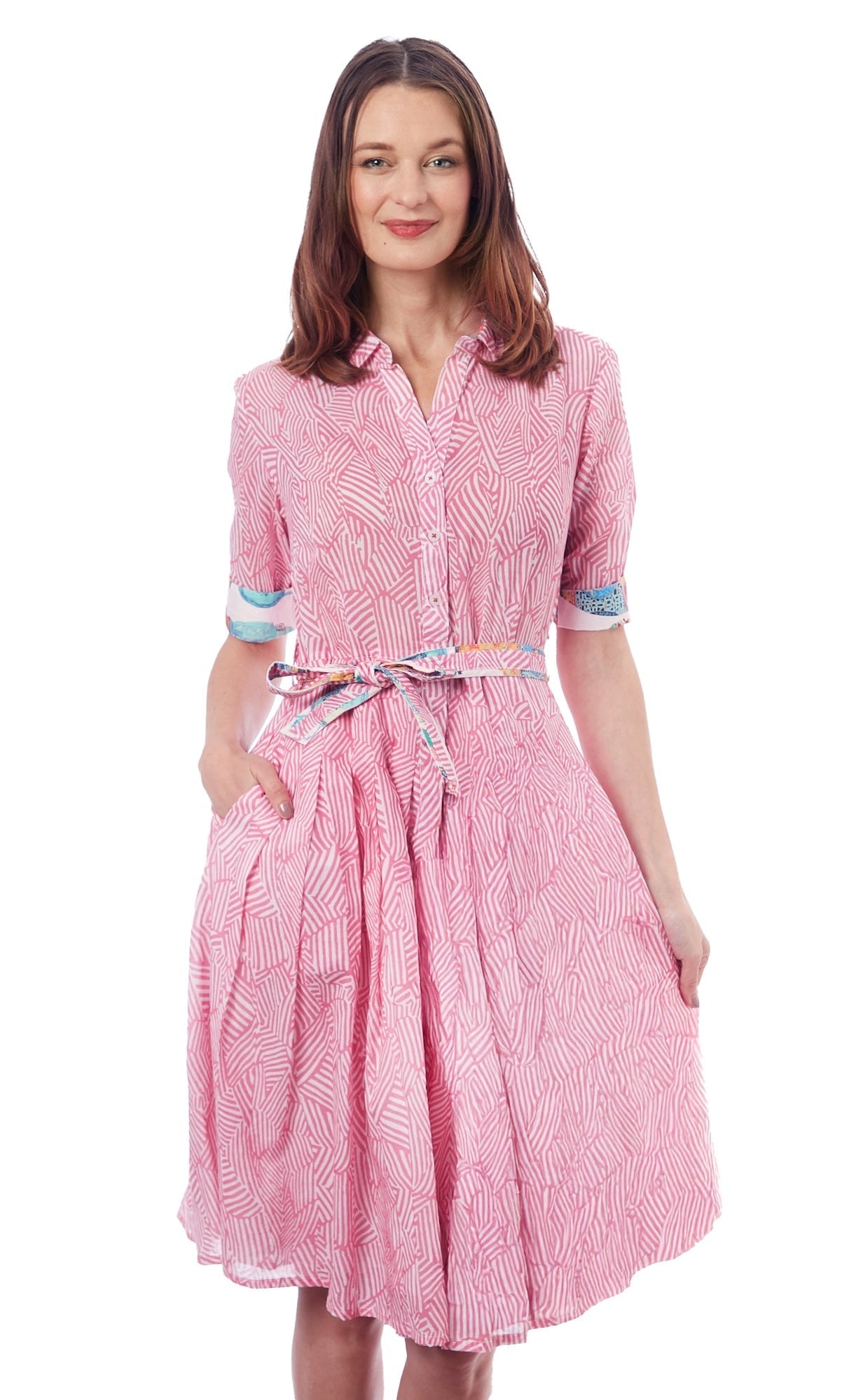 Dizzy - Lizzie | Mrs Maisel Pink Geometric Dress | Cloister Collection | Dress