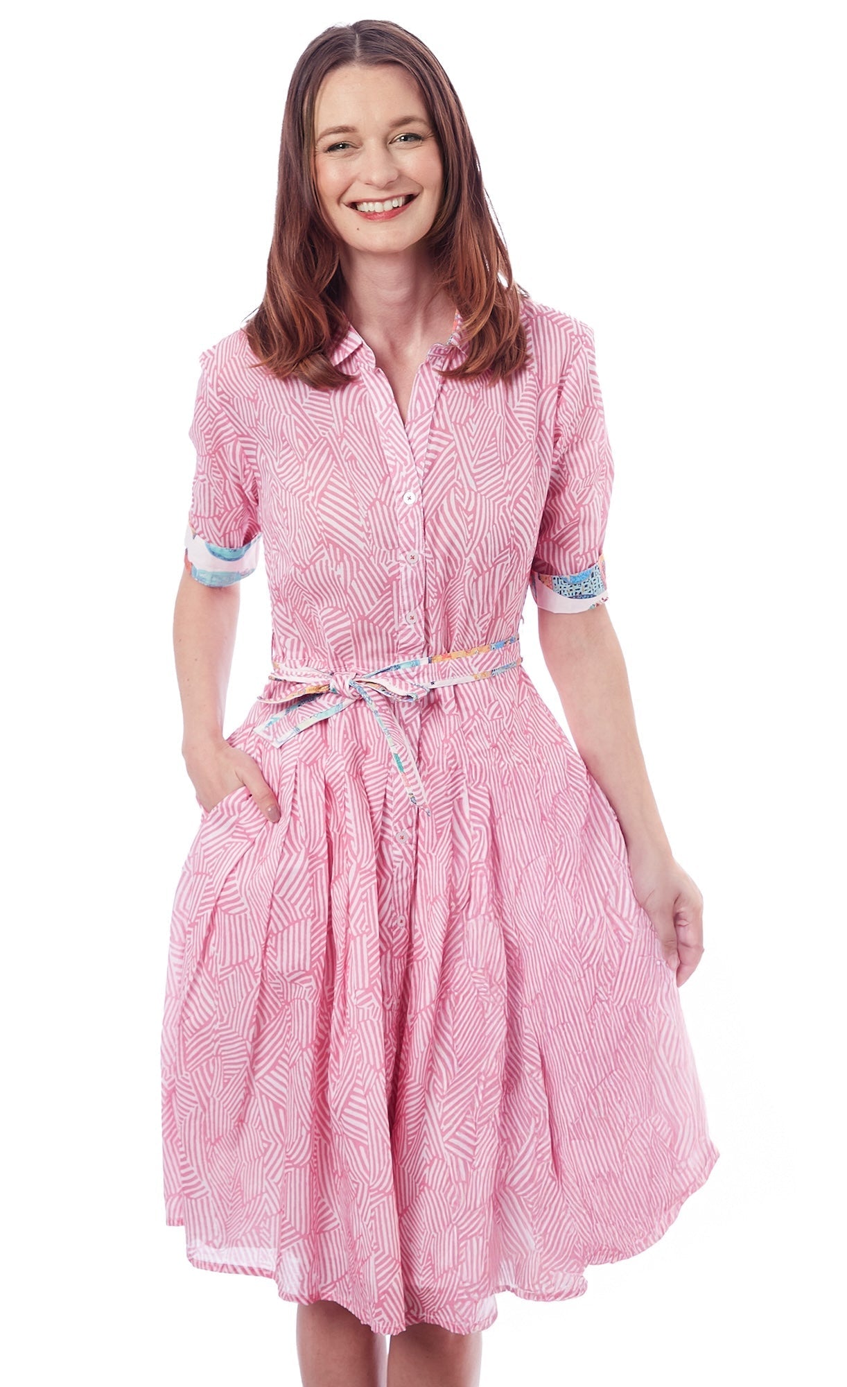 Dizzy - Lizzie | Mrs Maisel Pink Geometric Dress | Cloister Collection | Dress