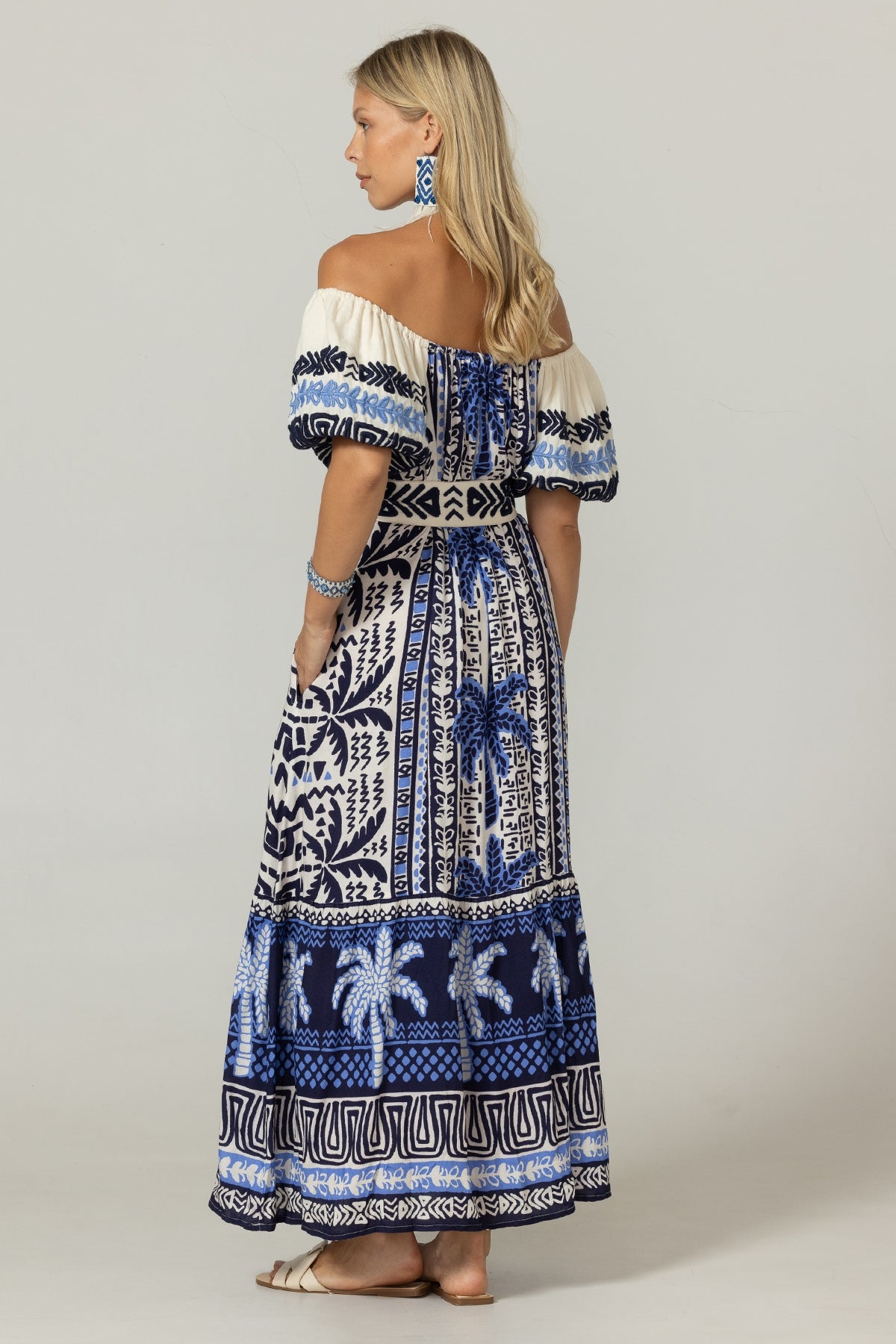 Miss June | Mya Long Dress - Blue