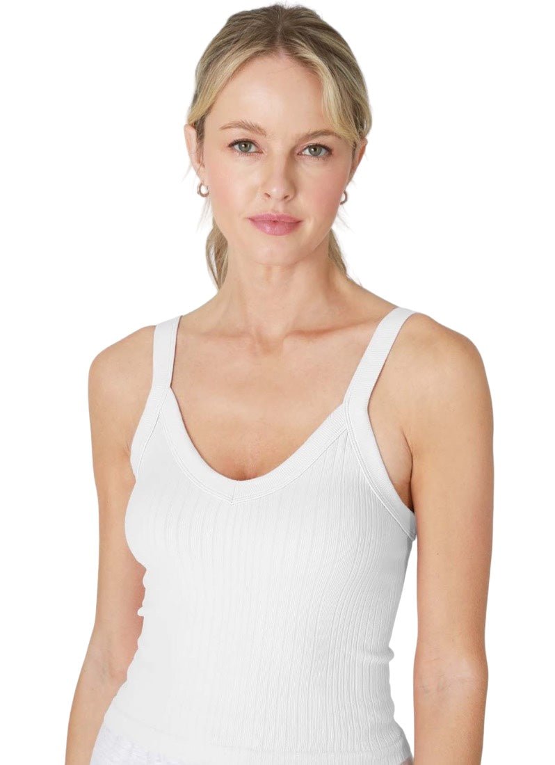 Nikibiki | Nikibiki | Deep V Neck Ribbed Tank Top | Cloister Collection | LINGERIE